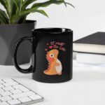 It Must Be Love Black Glossy Mug