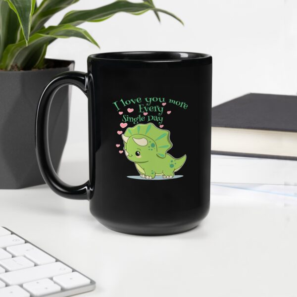 I Love You Everyday Black Glossy Mug