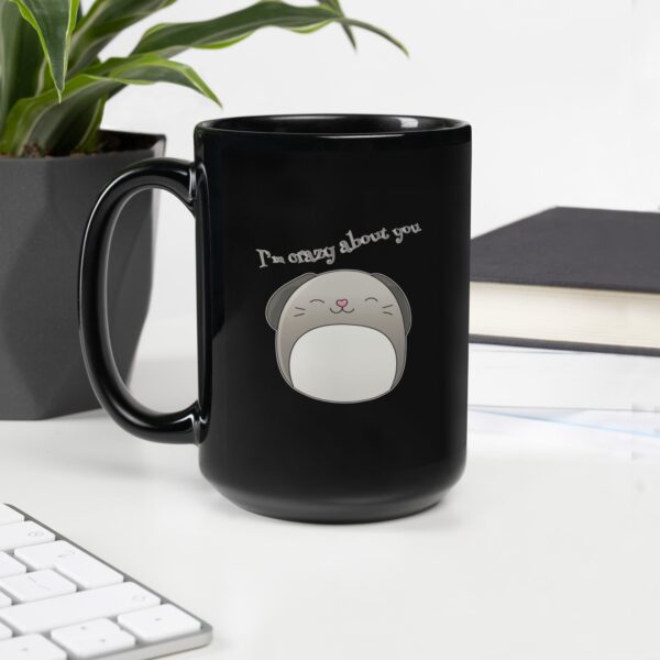 I’m Crazy About You Black Glossy Mug