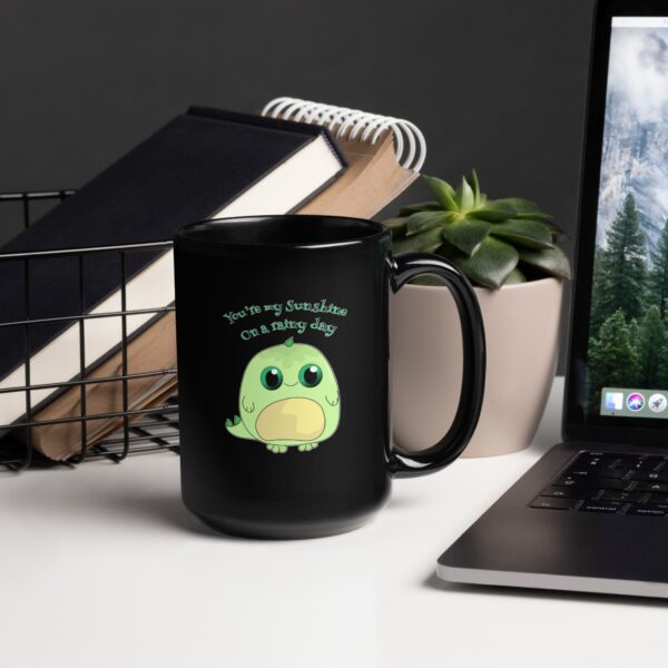 You're My Sunshine Black Glossy Mug