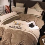 Brown Hermes Horse Milk Velvet Bedding Set