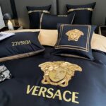 Versace Medusa Luxury Branded Logo Design Egyptian Cotton 4 Pieces Bedding Set