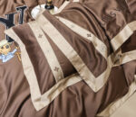 Brown Louis Vuitton LV Egyptian Cotton Bedding Set