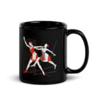 Alluring Feminine Dance Posture Black Glossy Mug