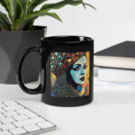 Artistic Aesthetics Black Glossy Mug