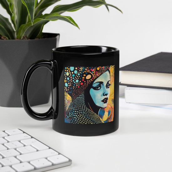 Artistic Aesthetics Black Glossy Mug