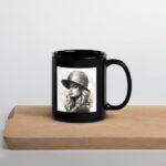 Artistic Awakening Black Glossy Mug