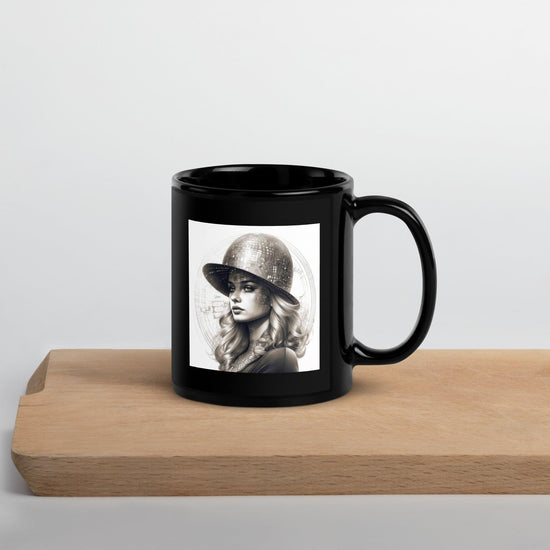 Artistic Awakening Black Glossy Mug