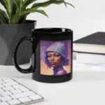 Boho Bliss Beyond Style Black Glossy Mug