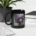 Ocean Serenity Beyond Style Black Glossy Mug