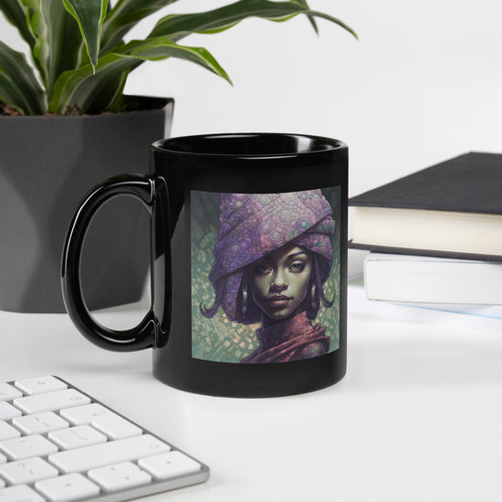 Ocean Serenity Beyond Style Black Glossy Mug