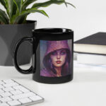 Celestial Glow Beyond Style Black Glossy Mug