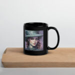 Retro Vibes Beyond Style Black Glossy Mug