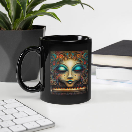 Vintage Visions Black Glossy Mug