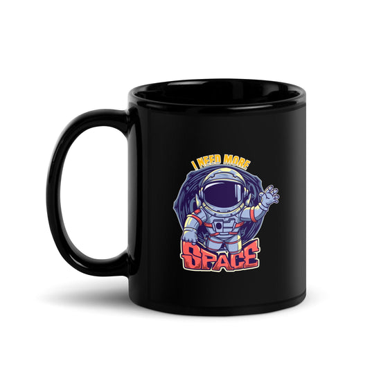Cosmic Dreams Black Glossy Mug