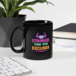 Vintage Poster Typography Black Glossy Mug