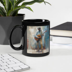 Bluesy Ballads Black Glossy Mug