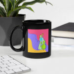 Contrabass Line Black Glossy Mug