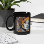 Drawing Dynamics Black Glossy Mug