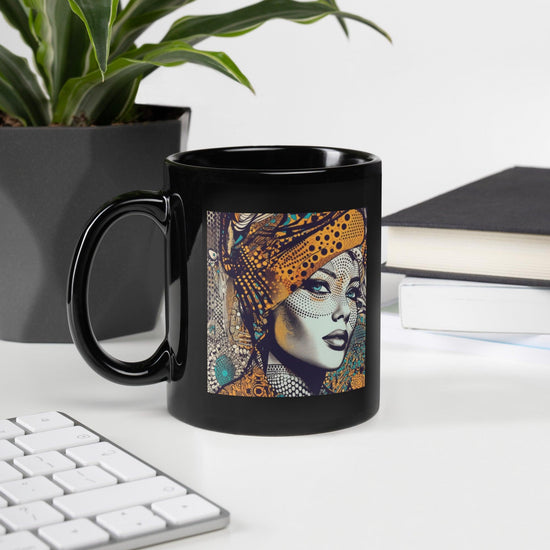 Drawing Dynamics Black Glossy Mug