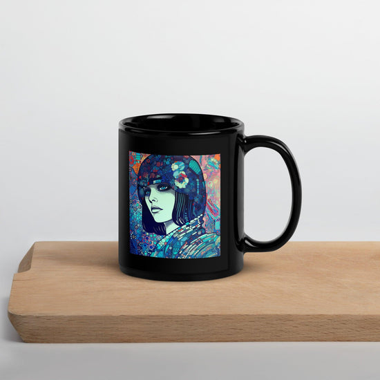 Drawing Dynamics III Black Glossy Mug