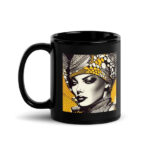 Drawn Depths Black Glossy Mug
