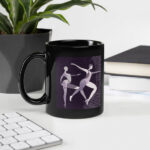 Fierce Feminine Dance Moves Black Glossy Mug