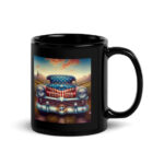 God Bless America Black Glossy Mug