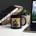 Groovy Textures Black Glossy Mug