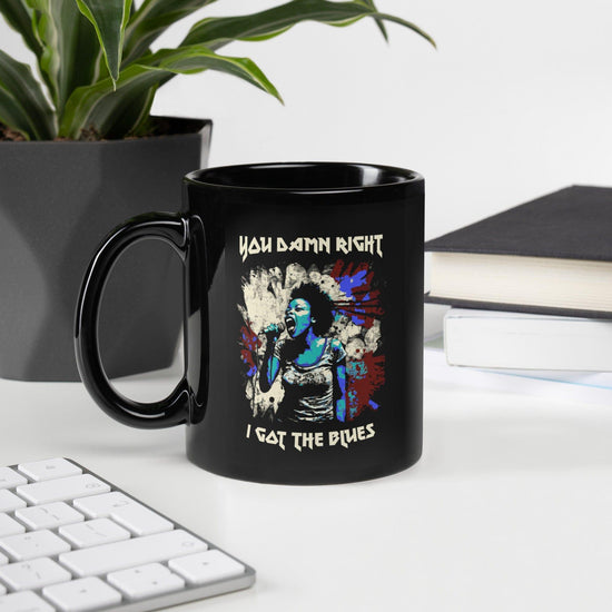 I Got The Blues Black Glossy Mug