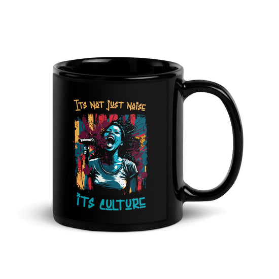 It's Culture Black Glossy Mug