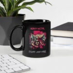 It's Not Just Noise Black Glossy Mug