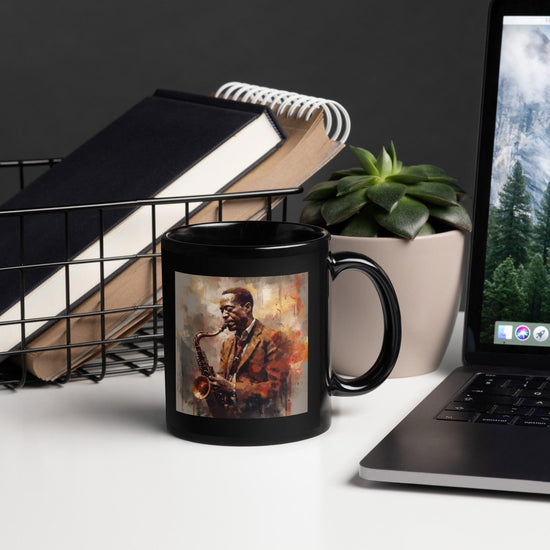 Melodic Masterpiece Black Glossy Mug