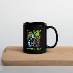 Play It Loud Black Glossy Mug