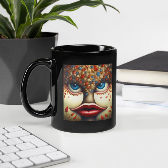 Revolutionary Murals Black Glossy Mug