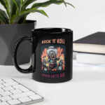 Rock N Roll Black Glossy Mug