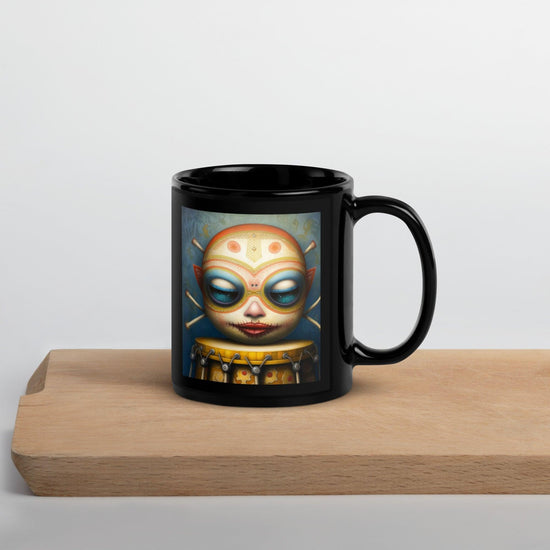 Sapphire Skies Black Glossy Mug