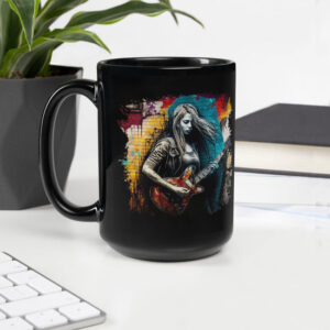 She's Got The Blues Black Glossy Mug