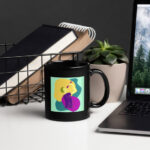 Singing Guy Black Glossy Mug