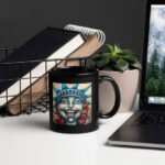 The American Way Black Glossy Mug