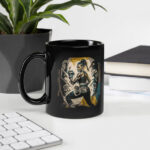 Train Like A Warrior Black Glossy Mug