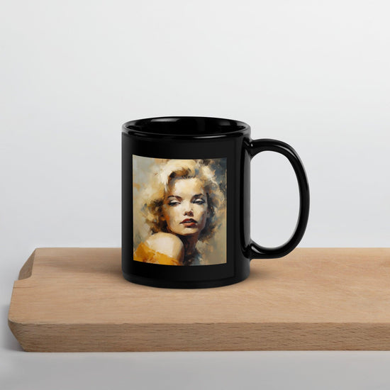 Urban Sketches Black Glossy Mug