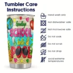20oz Stainless Steel Tumbler Double Wall Insulated with Goodbye School Hello Pool Design - a Perfect Gift.
