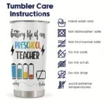 20oz Stainless Steel Tumbler Double Wall Insulated with "Funny Charging Print" Design - a Perfect Gift.