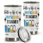 20oz Stainless Steel Tumbler Double Wall Insulated with "Funny Charging Print" Design - a Perfect Gift.