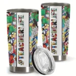 20oz Stainless Steel Tumbler Double Wall Insulated with "Teacher Life" Design - a Perfect Gift.