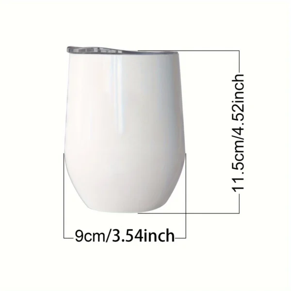 12oz Stainless Steel Coffee Mug with Lid - Save Water Drink Wine Print Design - Ideal gift.