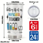 20oz Stainless Steel Tumbler Double Wall Insulated with "Funny Charging Print" Design - a Perfect Gift.