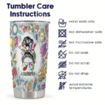 20oz Stainless Steel Tumbler Double Wall Insulated with "Teacher Life" Design - a Perfect Gift.