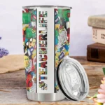 20oz Stainless Steel Tumbler Double Wall Insulated with "Teacher Life" Design - a Perfect Gift.